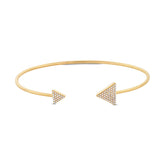 0.22ct 14k Yellow Gold Diamond Bangle